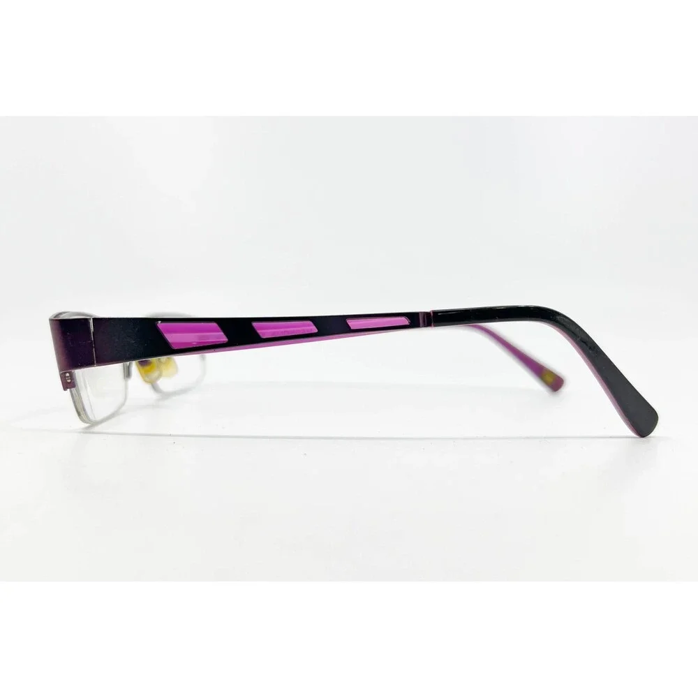Marchon NYC Eyeglasses Womens Purple Semi Rimless Magnolia 615 51-17-135